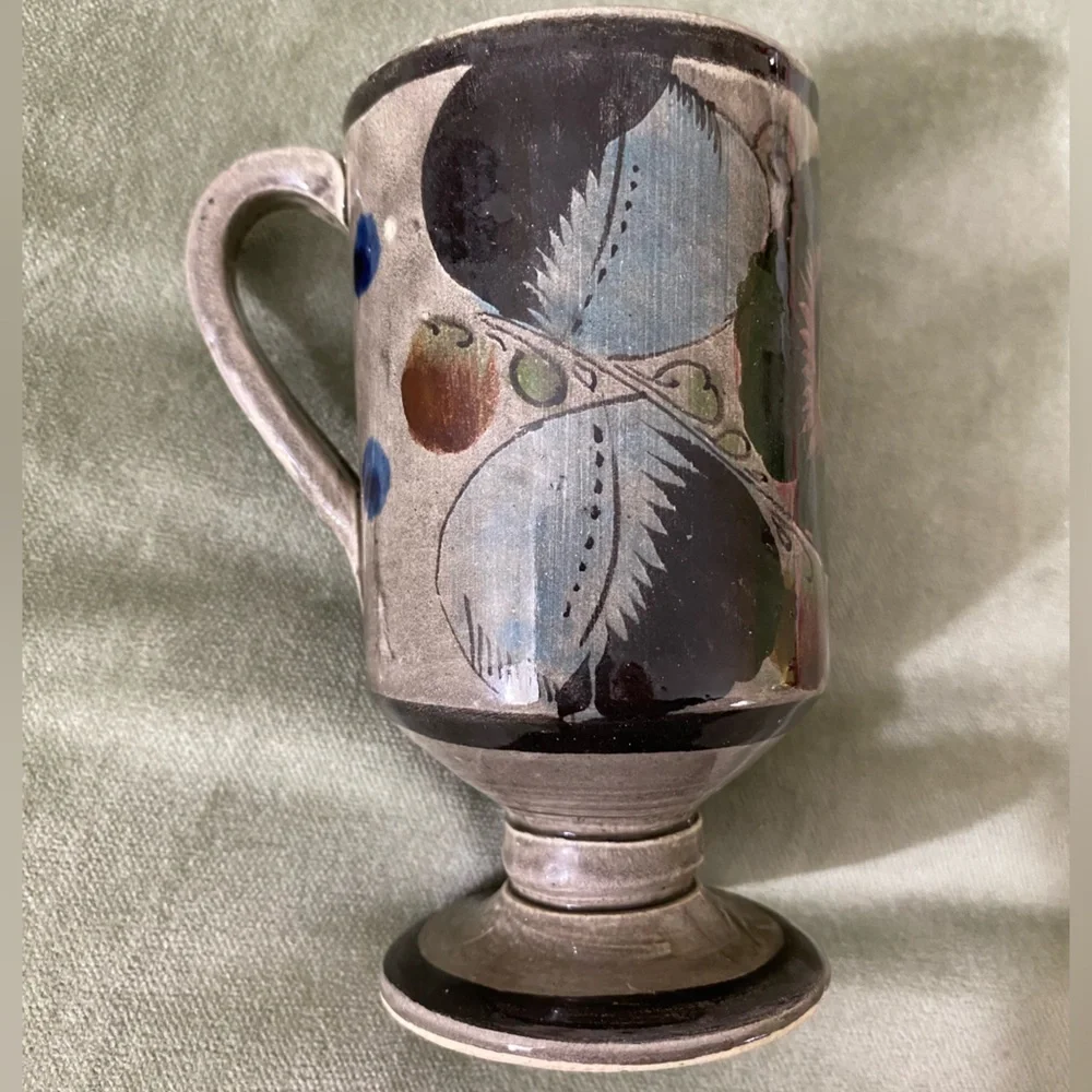 Pottery Mexican coffee mug stoneware base hand made cup UBM